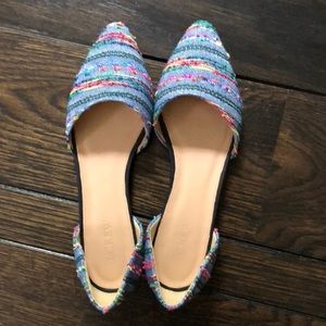 J. Crew Colorblock Fabric D'orsay Flats (New, 6.5)